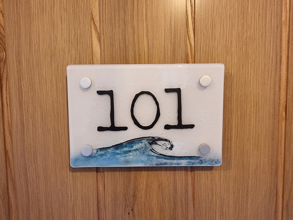 Entrance door to Suite 101 at Min y Don guest accommodation in Llandudno